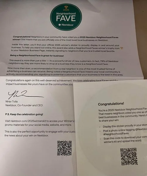 2025 Nextdoor Neighborhood Fave